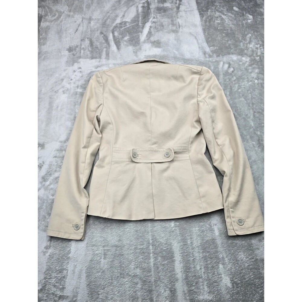 BANANA REPUBLIC Women's Beige Stretch Blazer Jacket Sz 2 Button Back Detail - Picture 6 of 6